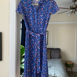 BROOKS BROTHERS summer floral shirt dress